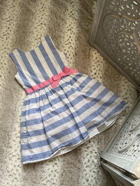 Carter's striped dress girls size 8 preppy pastel garden party girlhoodcore